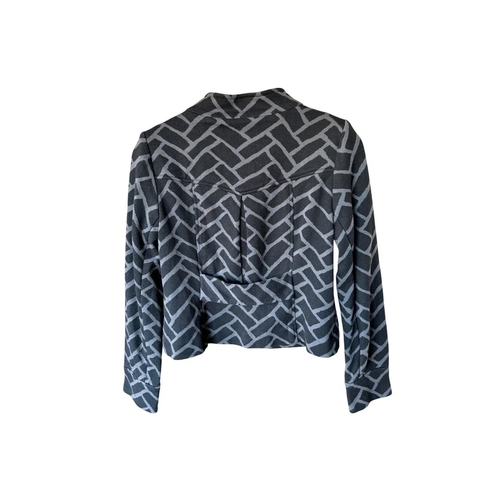 ECI New York Geometric‎ Print Button Front Blazer Jacket Women Size 4